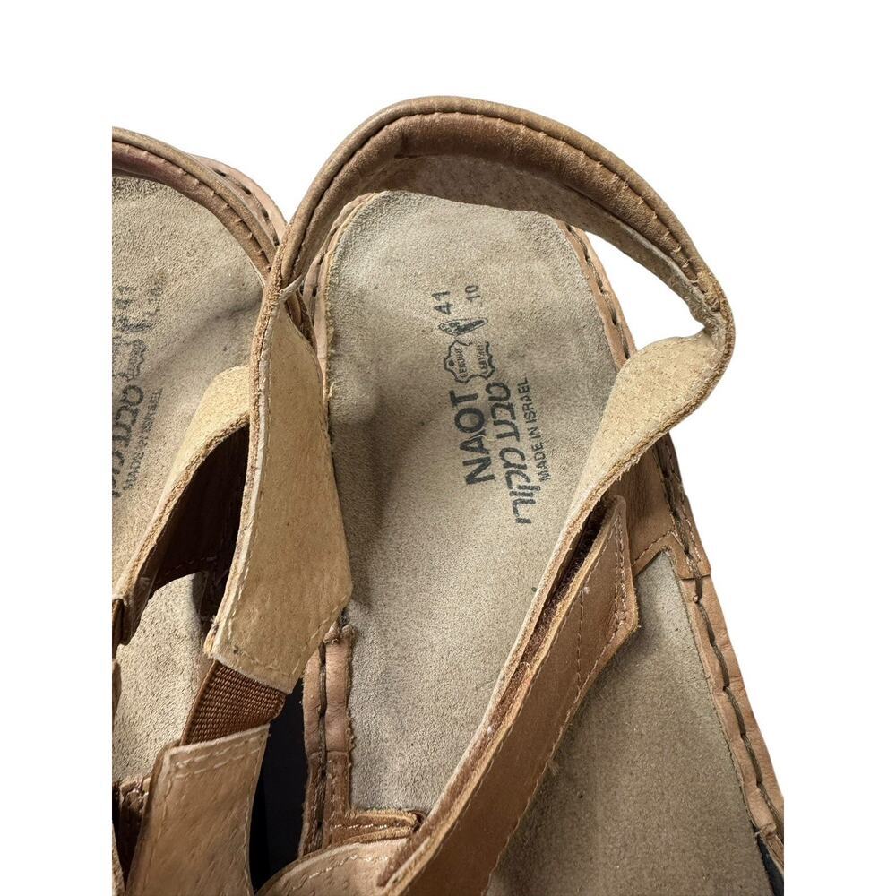 NAOT Enid Leather Sandals Adjustable Padded Straps Comfort Footbed Shoes Size 41 - Picture 6 of 10